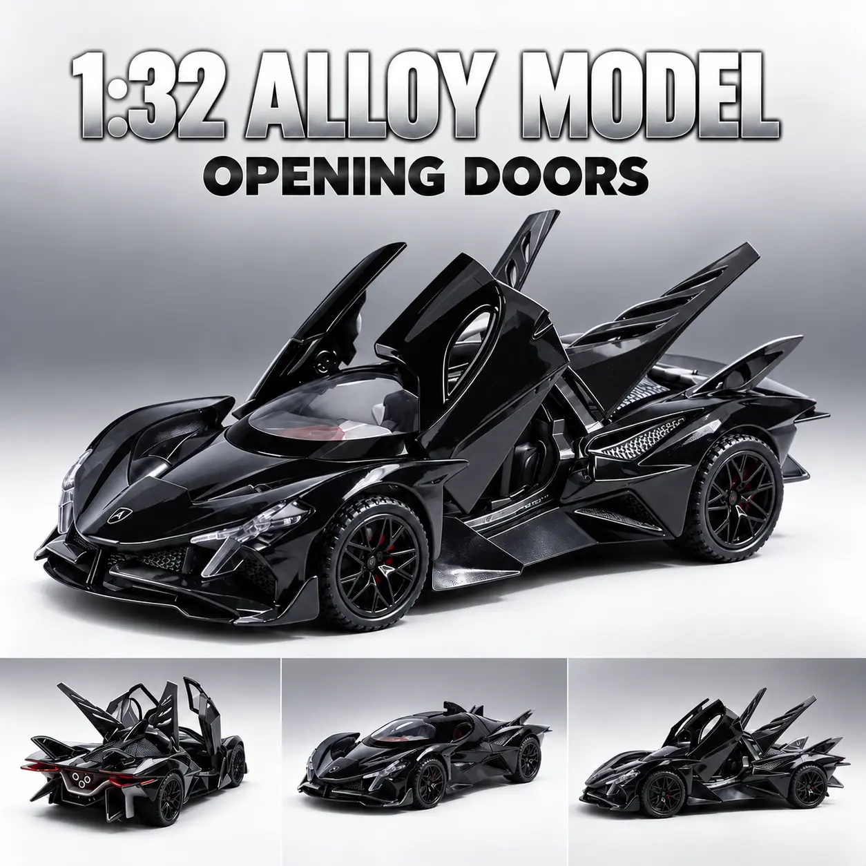 Black Apollo EVO 1:32 alloy diecast model car