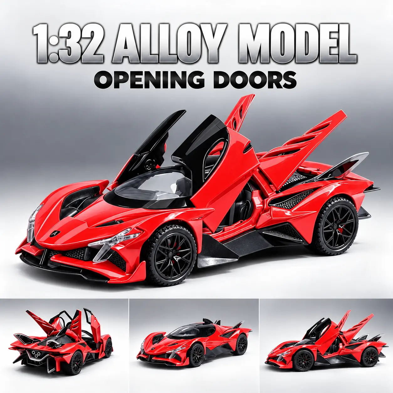 Red Apollo EVO 1:32 alloy diecast model car