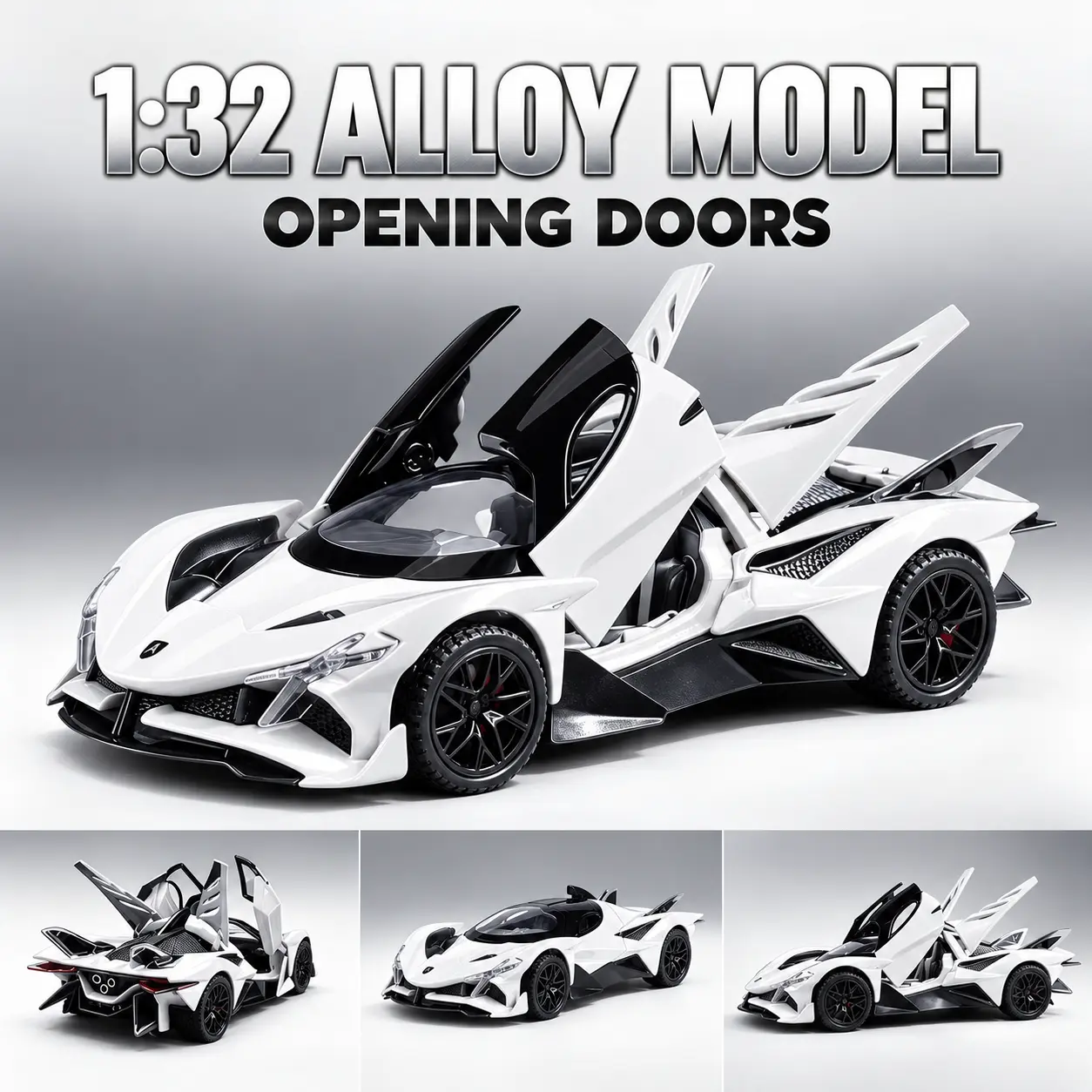 White Apollo EVO 1:32 alloy diecast model car