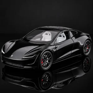 Black Tesla Roadster 1:24 alloy diecast model car