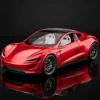 Red Tesla Roadster 1:24 alloy diecast model car